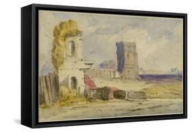 Landscape with Ruins-William Callow-Framed Stretched Canvas