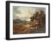 Landscape with Rustics and Donkeys on a Path-Thomas Gainsborough-Framed Giclee Print