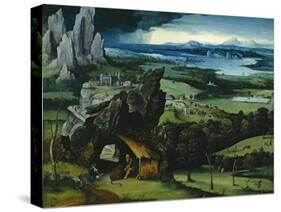 Landscape with Saint Jerome, 1516-1517-Joachim Patenir-Stretched Canvas