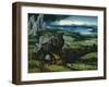 Landscape with Saint Jerome, 1516-1517-Joachim Patenir-Framed Giclee Print