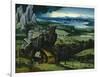 Landscape with Saint Jerome, 1516-1517-Joachim Patenir-Framed Giclee Print