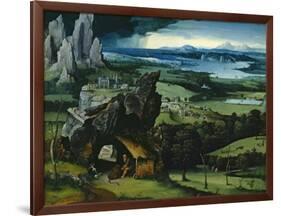 Landscape with Saint Jerome, 1516-1517-Joachim Patenir-Framed Giclee Print