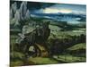 Landscape with Saint Jerome, 1516-1517-Joachim Patenir-Mounted Giclee Print