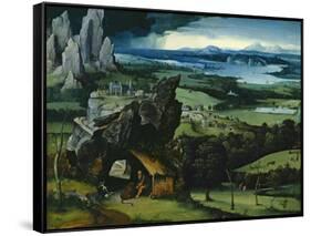 Landscape with Saint Jerome, 1516-1517-Joachim Patenir-Framed Stretched Canvas