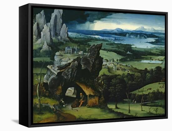 Landscape with Saint Jerome, 1516-1517-Joachim Patenir-Framed Stretched Canvas