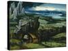 Landscape with Saint Jerome, 1516-1517-Joachim Patenir-Stretched Canvas
