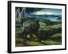 Landscape with Saint Jerome, 1516-1517-Joachim Patenir-Framed Giclee Print