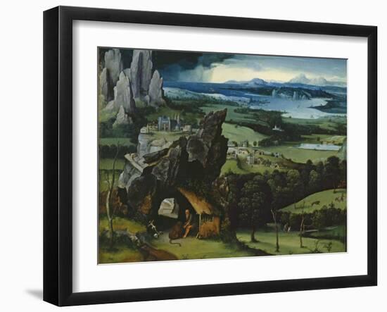 Landscape with Saint Jerome-Joachim Patinir-Framed Giclee Print