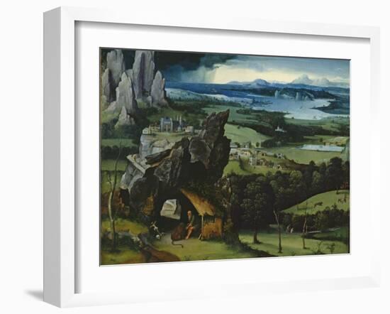 Landscape with Saint Jerome-Joachim Patinir-Framed Giclee Print