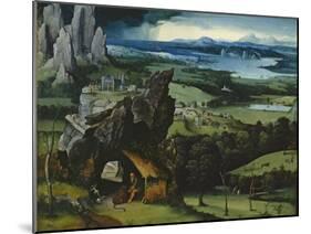 Landscape with Saint Jerome-Joachim Patinir-Mounted Giclee Print