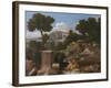 Landscape with Saint John on Patmos, 1640-Nicolas Poussin-Framed Giclee Print