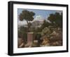 Landscape with Saint John on Patmos, 1640-Nicolas Poussin-Framed Giclee Print