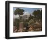 Landscape with Saint John on Patmos, 1640-Nicolas Poussin-Framed Giclee Print