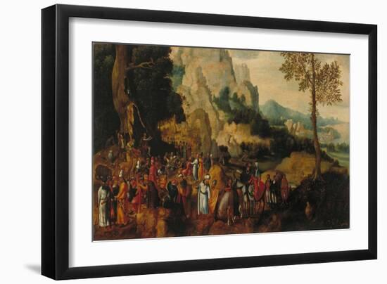 Landscape with Saint John the Baptist Preaching-Henri de Patinier-Framed Giclee Print