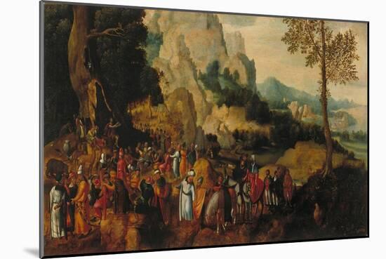 Landscape with Saint John the Baptist Preaching-Henri de Patinier-Mounted Giclee Print