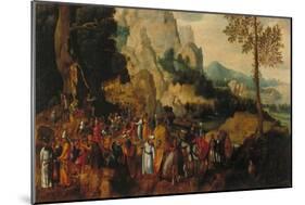 Landscape with Saint John the Baptist Preaching-Henri de Patinier-Mounted Giclee Print