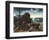 Landscape with Saint John the Baptist Preaching-Joachim Patenier or Patinir-Framed Giclee Print