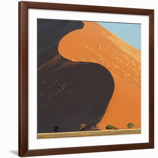 Landscape with sand dunes in desert, Sossusvlei, Namib Desert, Namibia-Panoramic Images-Framed Photographic Print