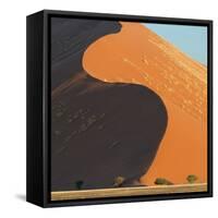 Landscape with sand dunes in desert, Sossusvlei, Namib Desert, Namibia-Panoramic Images-Framed Stretched Canvas