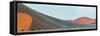 Landscape with sand dunes in desert, Sossusvlei, Namib Desert, Namibia-Panoramic Images-Framed Stretched Canvas