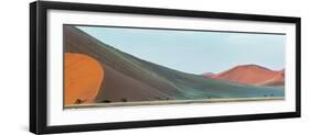 Landscape with sand dunes in desert, Sossusvlei, Namib Desert, Namibia-Panoramic Images-Framed Photographic Print