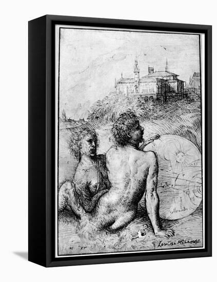 Landscape with Satyrs, C1512-Titian (Tiziano Vecelli)-Framed Stretched Canvas
