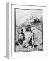 Landscape with Satyrs, C1512-Titian (Tiziano Vecelli)-Framed Giclee Print