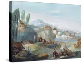 Landscape with Scenes from the Latin Epic Poem the Thebaid-Giuseppe Bernardino Bison-Stretched Canvas