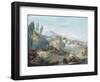 Landscape with Scenes from the Latin Epic Poem the Thebaid-Giuseppe Bernardino Bison-Framed Giclee Print