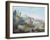 Landscape with Scenes from the Latin Epic Poem the Thebaid-Giuseppe Bernardino Bison-Framed Giclee Print