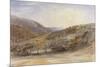 Landscape with Setting Sun, Devon-Samuel Palmer-Mounted Giclee Print