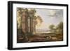 Landscape with Setting Sun-Pierre Patel-Framed Giclee Print