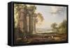 Landscape with Setting Sun-Pierre Patel-Framed Stretched Canvas