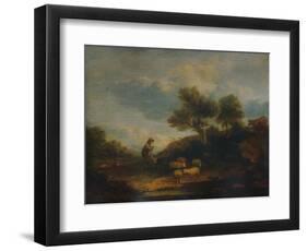 'Landscape with Sheep', 18th century, (1935)-Thomas Gainsborough-Framed Giclee Print