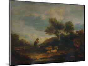 'Landscape with Sheep', 18th century, (1935)-Thomas Gainsborough-Mounted Giclee Print