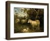Landscape with Sheep (Oil on Canvas)-James Ward-Framed Giclee Print