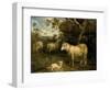 Landscape with Sheep (Oil on Canvas)-James Ward-Framed Giclee Print