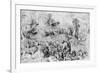 Landscape with Shepherd and Flock, C1520-Titian (Tiziano Vecelli)-Framed Giclee Print