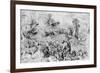 Landscape with Shepherd and Flock, C1520-Titian (Tiziano Vecelli)-Framed Giclee Print