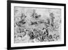 Landscape with Shepherd and Flock, C1520-Titian (Tiziano Vecelli)-Framed Giclee Print