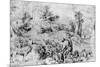 Landscape with Shepherd and Flock, C1520-Titian (Tiziano Vecelli)-Mounted Giclee Print