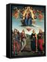 Landscape with Silvia and Satyr-Perugino-Framed Stretched Canvas