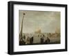 Landscape with Skaters and Sleighs-Barent Avercamp-Framed Giclee Print