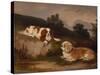 Landscape with Spaniel and Terrier, 1846-William Pascoe-Stretched Canvas