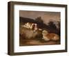 Landscape with Spaniel and Terrier, 1846-William Pascoe-Framed Giclee Print