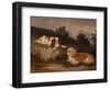 Landscape with Spaniel and Terrier, 1846-William Pascoe-Framed Giclee Print