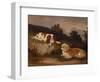 Landscape with Spaniel and Terrier, 1846-William Pascoe-Framed Giclee Print