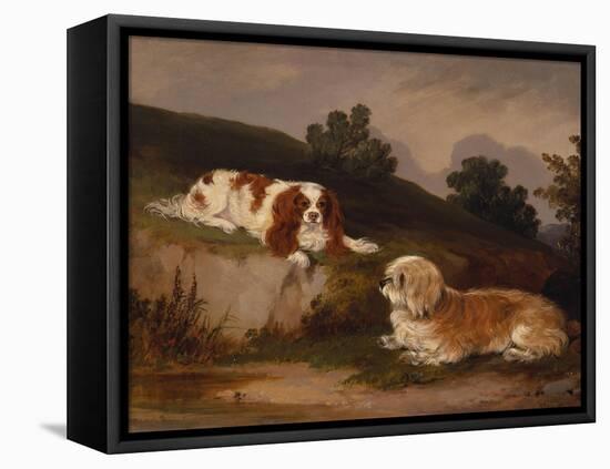 Landscape with Spaniel and Terrier, 1846-William Pascoe-Framed Stretched Canvas