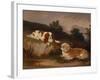 Landscape with Spaniel and Terrier, 1846-William Pascoe-Framed Giclee Print