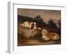 Landscape with Spaniel and Terrier, 1846-William Pascoe-Framed Giclee Print